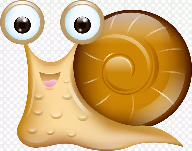 蜗牛卡通正交换器-大眼睛的可爱蜗牛