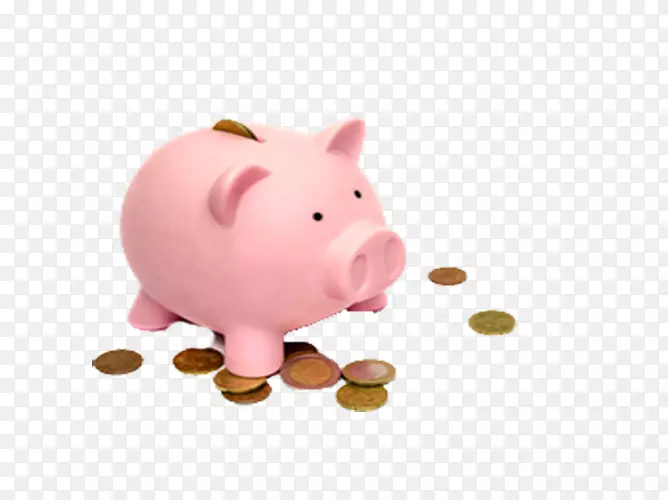 存钱币投资储蓄-免粉红猪储蓄罐拉料。