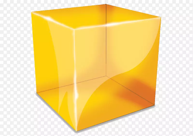 立方体立体几何-黄色立方体