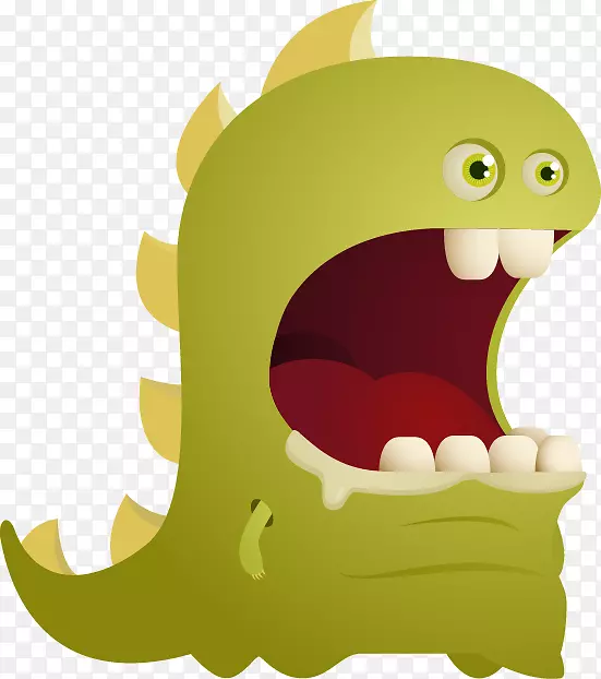 恐龙动画-免版税剪贴画.卡通怪物设计载体材料