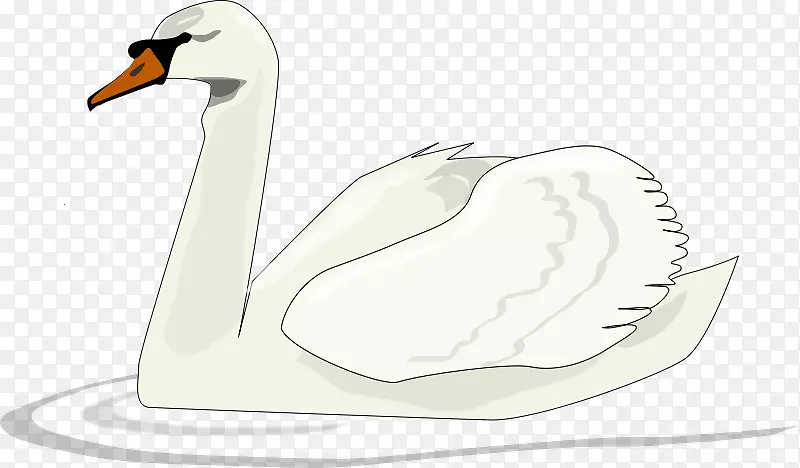 黑天鹅湖剪辑艺术-卡通天鹅