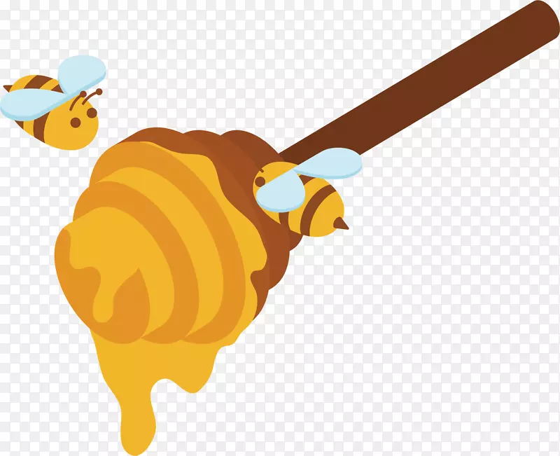 蜜蜂昆虫剪贴画.蜜蜂蜂蜜载体