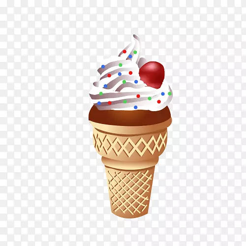冰淇淋筒圣代巧克力布朗尼冰淇淋