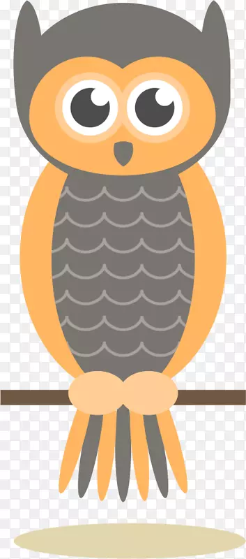 猫头鹰绘图卡通插图.OWL