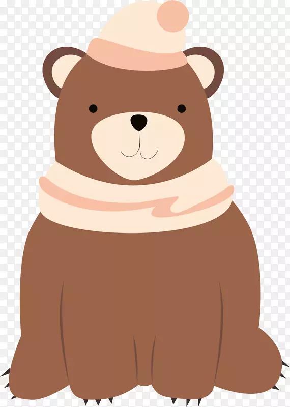 狗棕熊冬季-可爱的棕熊
