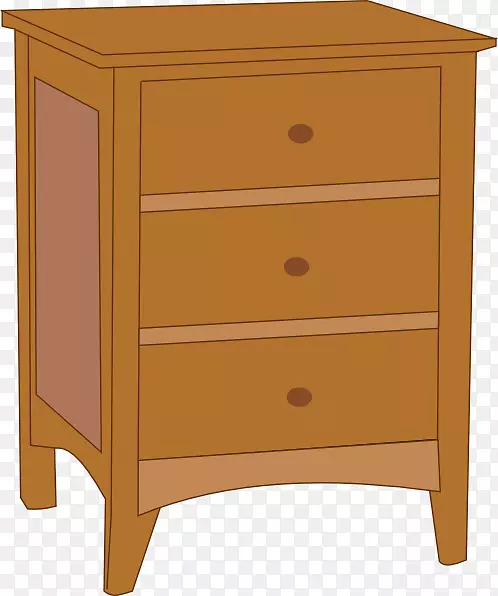 餐桌床头柜免费内容家具剪贴画橙色桌子剪贴画
