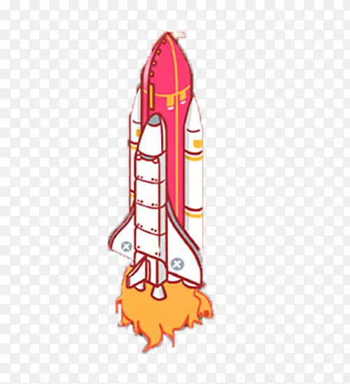 卡通火箭插图-卡通火箭