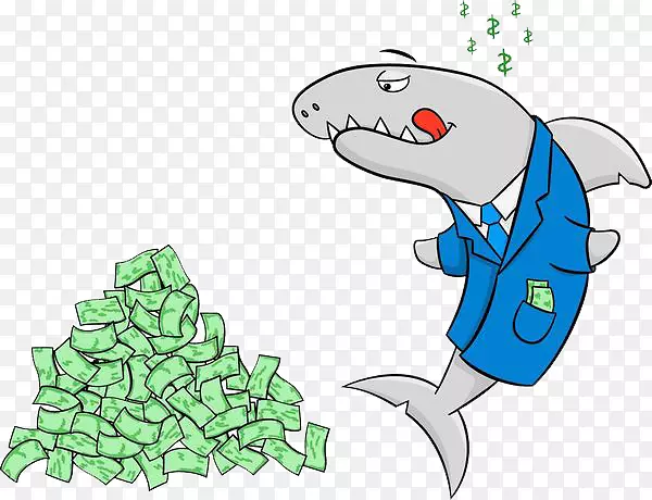 鲨鱼免版税插图-画鲨鱼