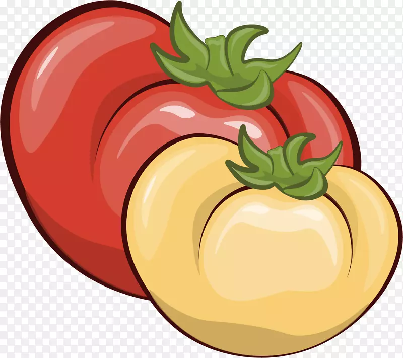 番茄蔬菜食品图-两个西红柿