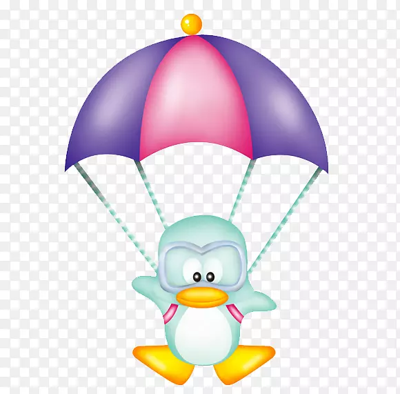 企鹅降落伞夹艺术伞