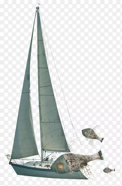 帆船剪贴画-飞行和航行