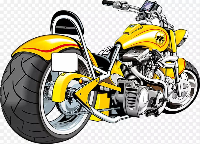 摩托车免费鞍袋摩托车头盔-黄色摩托车