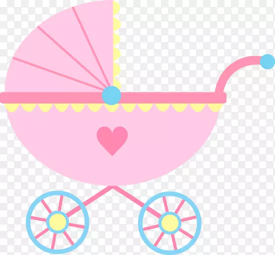 婴儿运输婴儿卡通剪贴画-婴儿车剪贴画