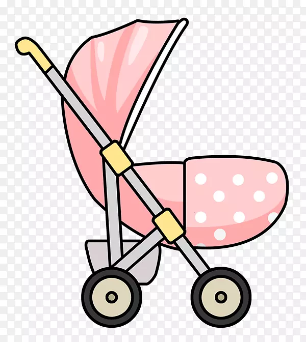 娃娃婴儿车卡通婴儿运输剪辑艺术-婴儿车剪贴画