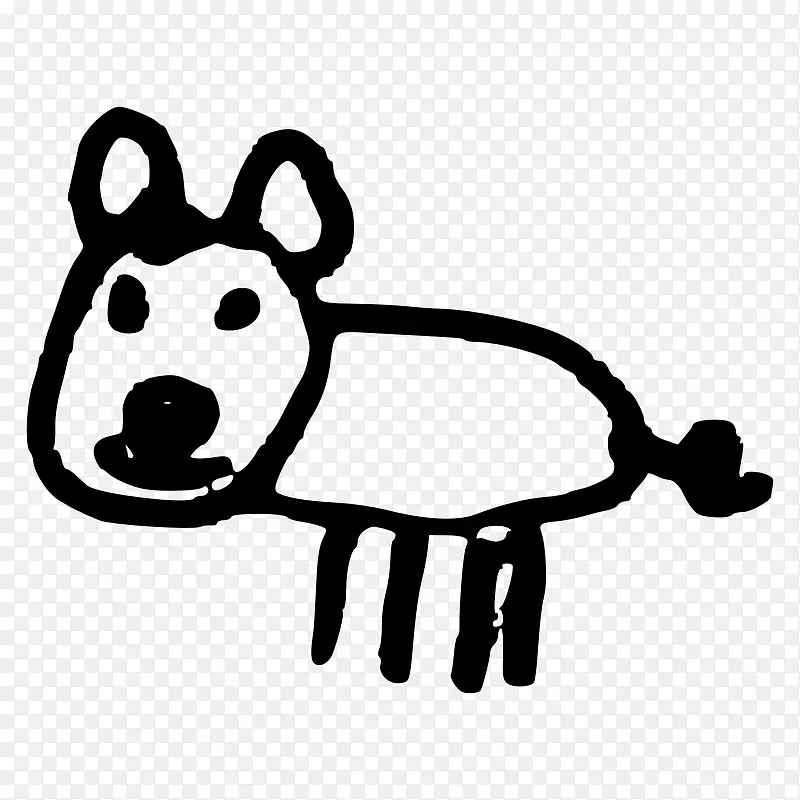 大白猪狗夹艺术-猪轮廓