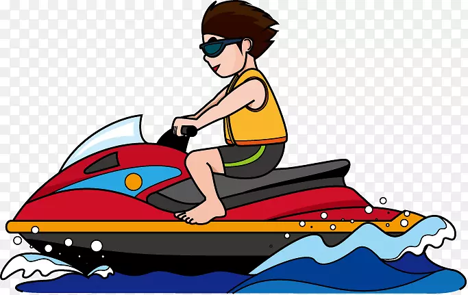 喷气式滑雪个人水上工艺免费内容艇夹艺术喷气滑雪板部件