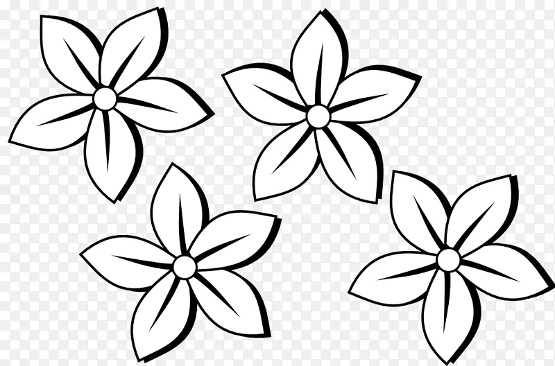 黑白插花艺术-简单花卉