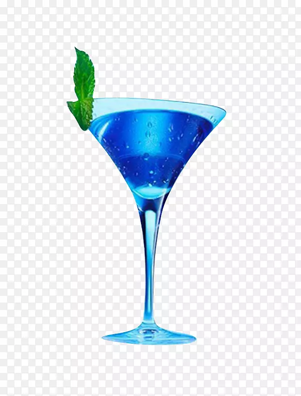 蓝色夏威夷鸡尾酒，神风马提尼酒，玻璃鸡尾酒