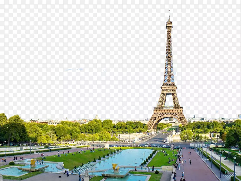 埃菲尔铁塔呈弧形九米铁塔墙纸-巴黎埃菲尔铁塔三层