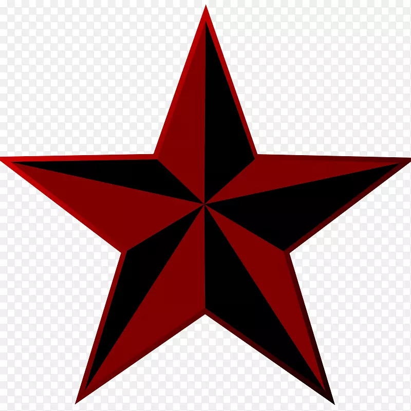 航海明星红色符号剪贴画-红星图片