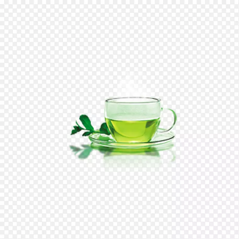 绿茶咖啡杯-绿茶小清新装饰图案