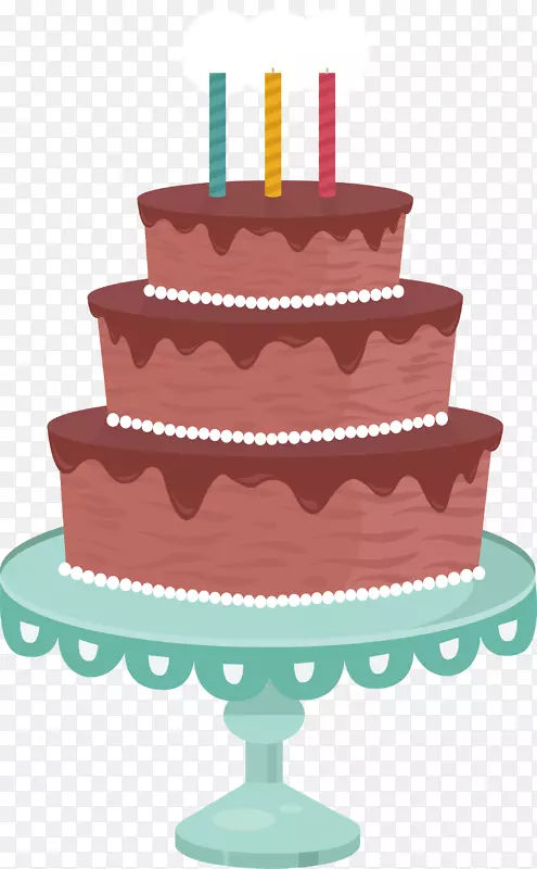 巧克力蛋糕层蛋糕生日蛋糕奶油婚礼蛋糕三层巧克力蛋糕