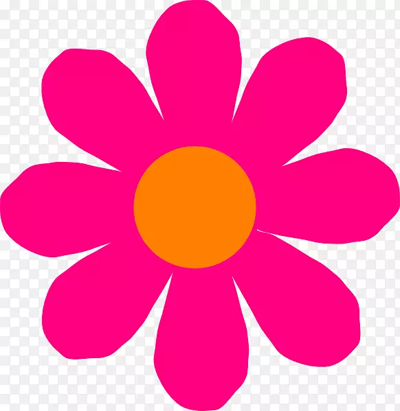 花色剪贴画-粉红色花朵图像