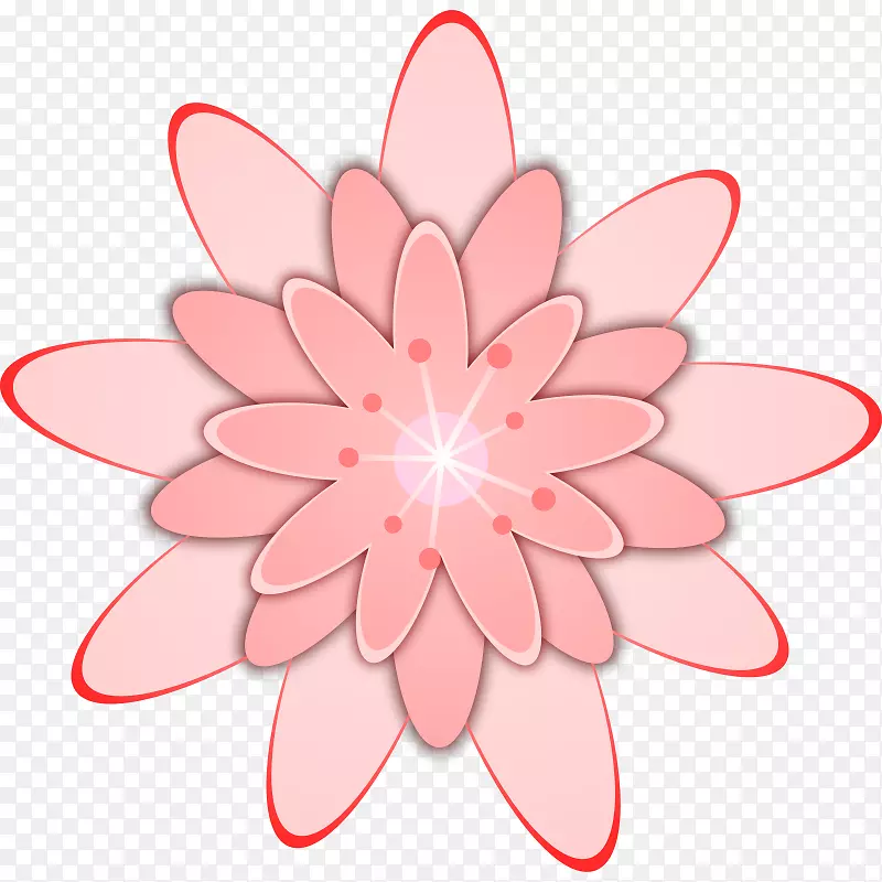 粉红花免费剪贴画-粉红色花卉图片