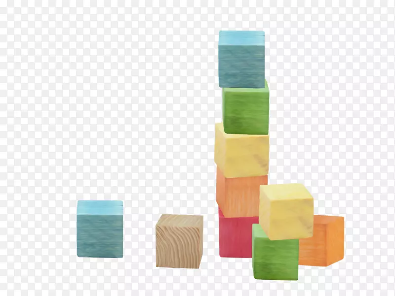 立方体颜色-木制立方体