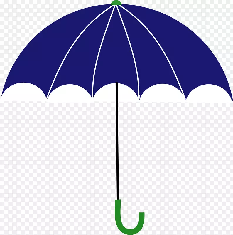 雨伞免费内容黑色剪贴画-深蓝色伞