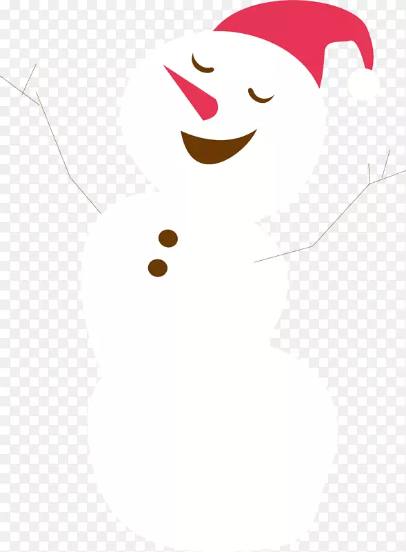圣诞老人雪人鼻子夹艺术-白色雪人