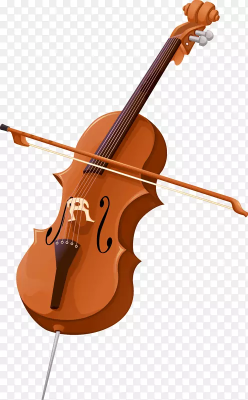 乐器竖琴插图.手绘小提琴