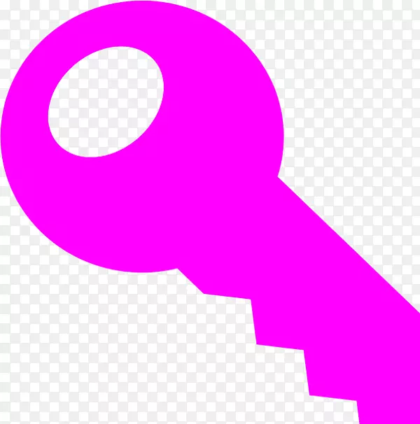 瑜伽垫区图案-粉红色钥匙剪贴画