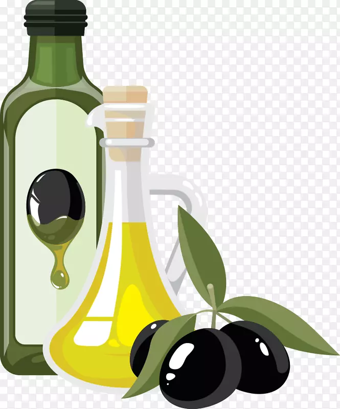橄榄油瓶.载体橄榄油和橄榄