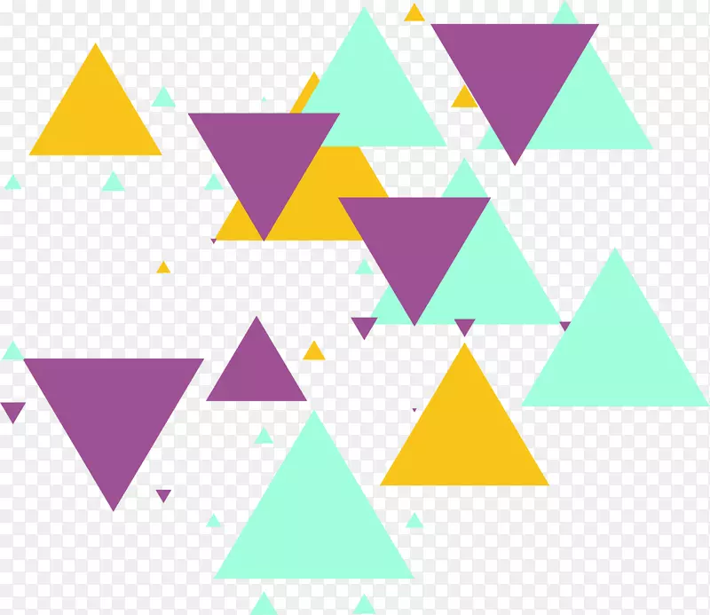 三角形几何图形-彩色三角形拼图
