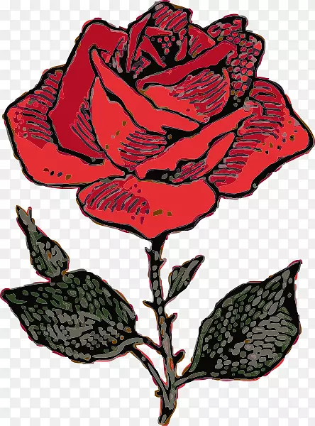 玫瑰画剪辑艺术-动画玫瑰图像