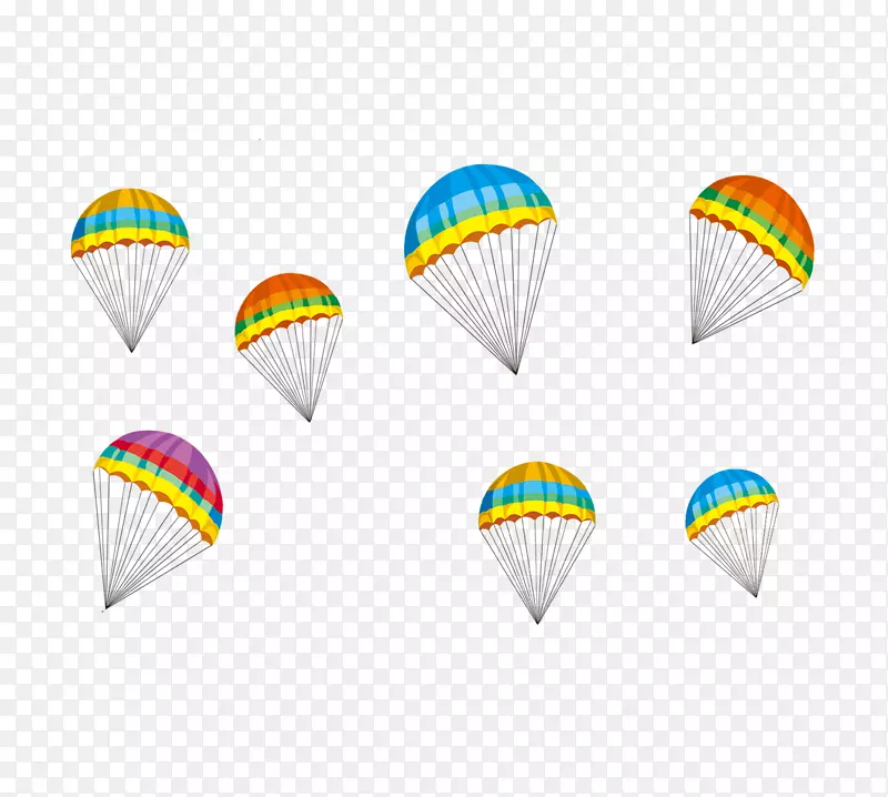 卡通降落伞-彩色卡通降落伞