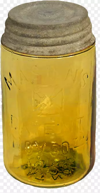 玻璃瓶梅森罐-黄色密封玻璃瓶