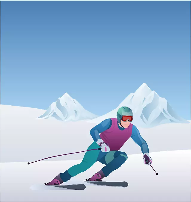 2014年冬奥会2018年冬奥会高山滑雪冬奥会冬季运动剪贴画-高山滑雪悬崖