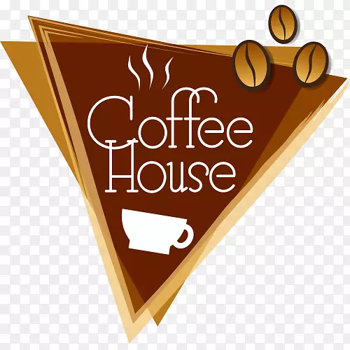 咖啡茶卡布奇诺咖啡厅早餐-创意标签咖啡店