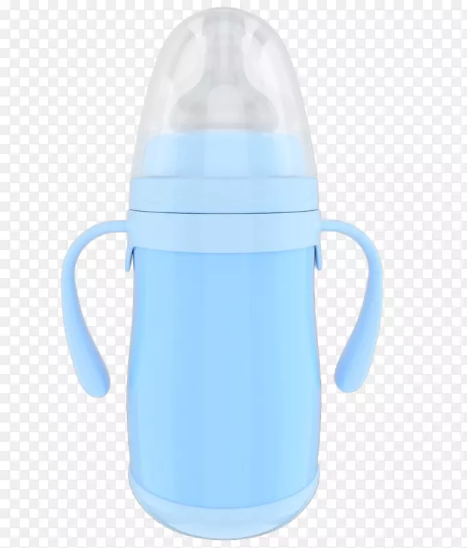 婴儿奶瓶，水瓶，蓝色奶嘴-蓝色婴儿奶瓶
