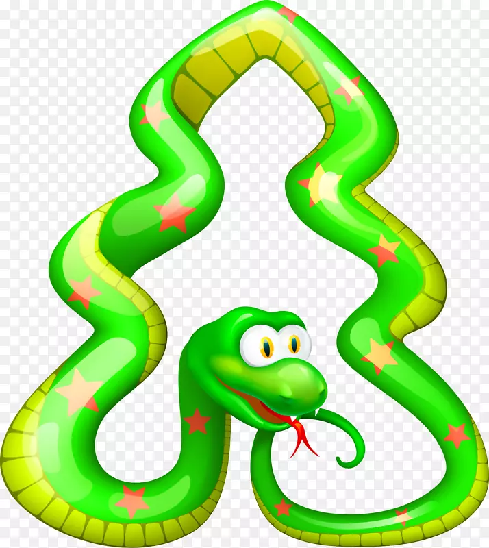蛇年树占星术礼品绘绿蛇