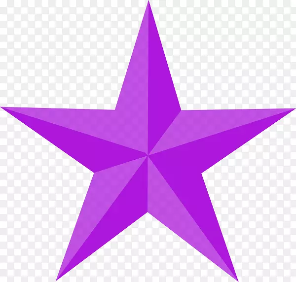 明星剪贴画-紫色明星剪贴画