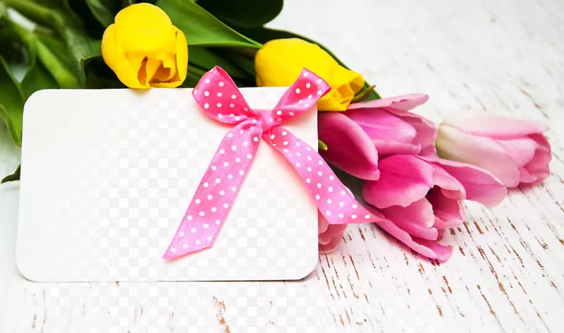 纸郁金香花瓣-美丽的郁金香和卡片