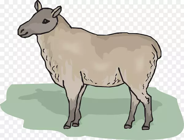切维奥特羊夹艺术-卡通母羊