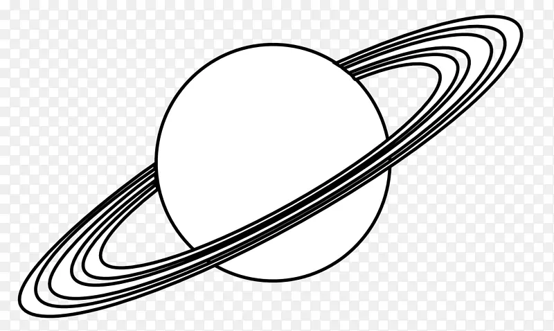 地球行星土星黑白剪贴画-天王星卡通剪贴画