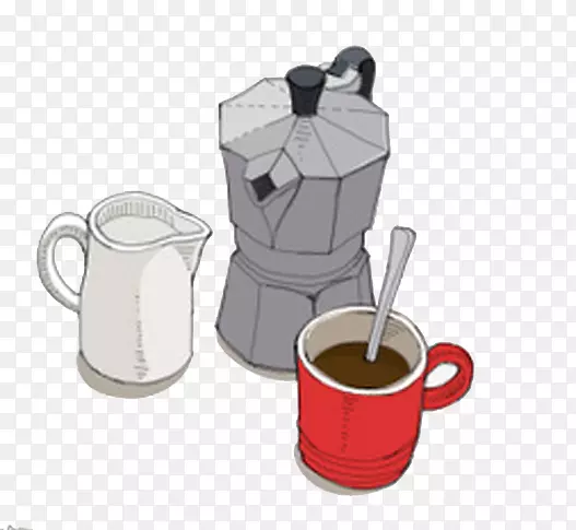 咖啡杯咖啡壶插图-咖啡插图