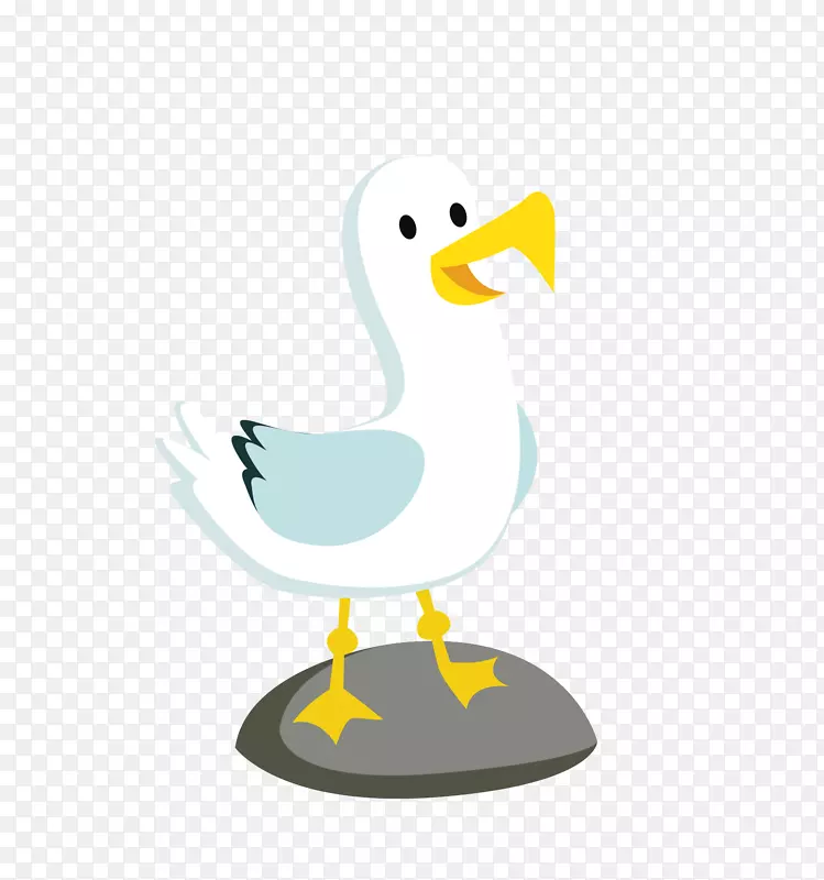鸭子大嘴鸟卡通-可爱的鸭子