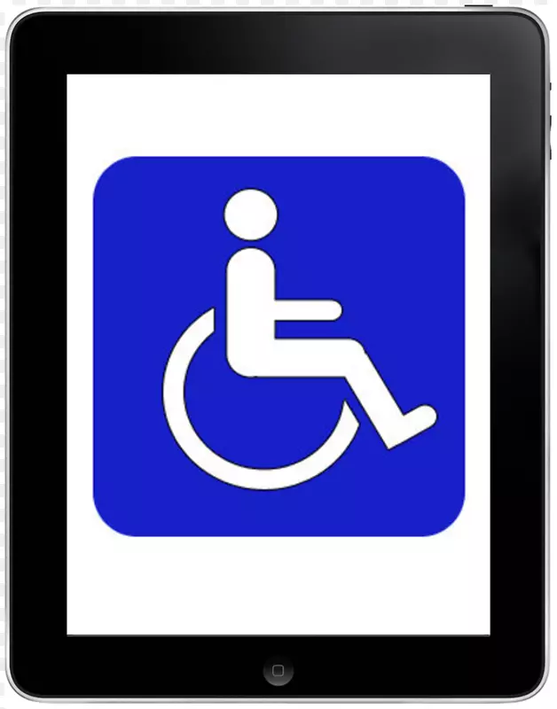 残疾泊车许可证残疾停车场轮椅国际通行标志-扰乱斜坡