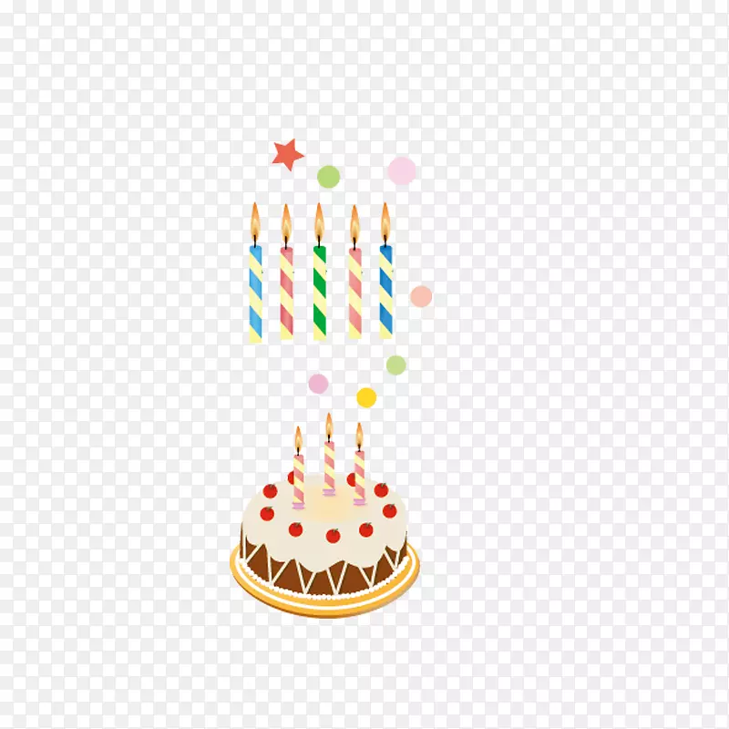 生日蛋糕剪贴画-生日蛋糕蜡烛